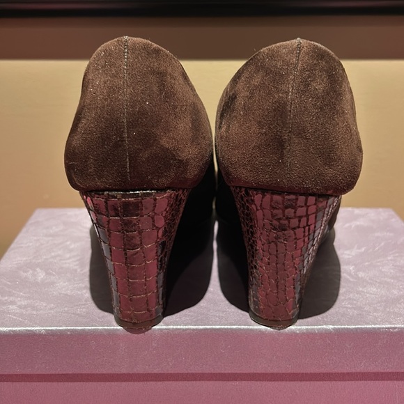 Desk brown suede wedge slip on - Picture 3 of 4